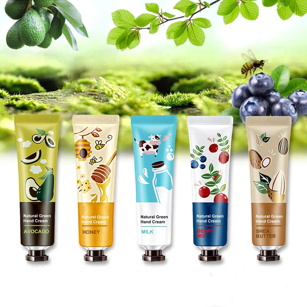 10 Pack Natural Plant Fragrance Hand Cream for Dry Working Hands, Moisturizing Hand Care Cream Travel Gift Set With Natural Shea Butter And Aloe For Men And Women,Travel Size Hand Lotion-30ml