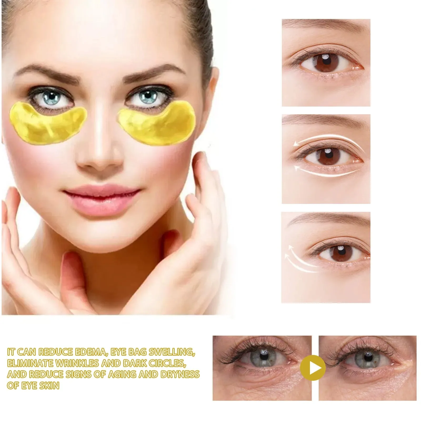 24K Gold Eye Mask - Moisturizing & Brightening Eye Patch