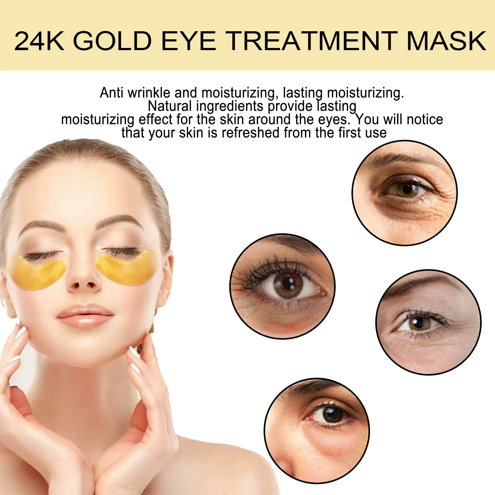 24K Gold Eye Mask - Moisturizing & Brightening Eye Patch
