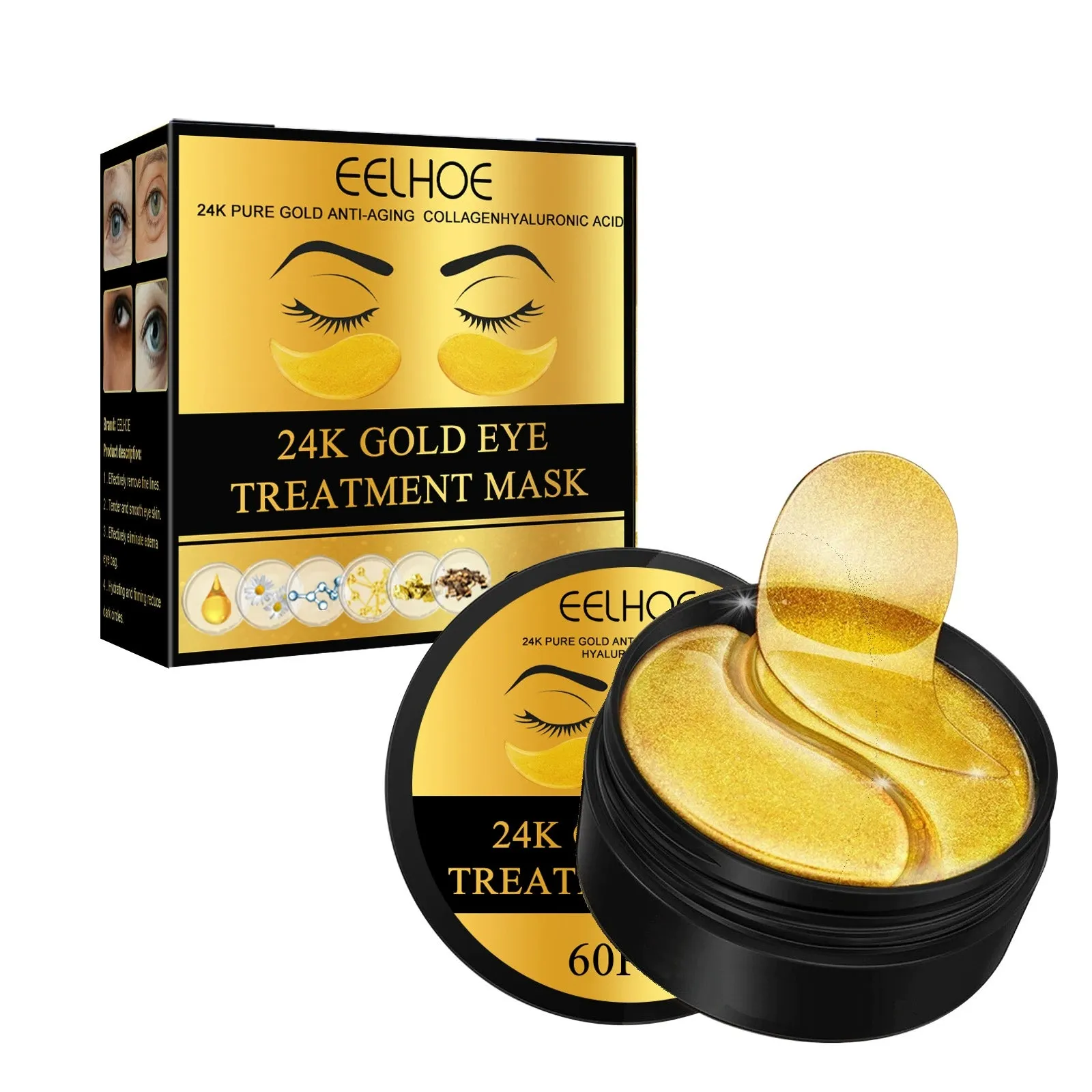 24K Gold Eye Mask - Moisturizing & Brightening Eye Patch