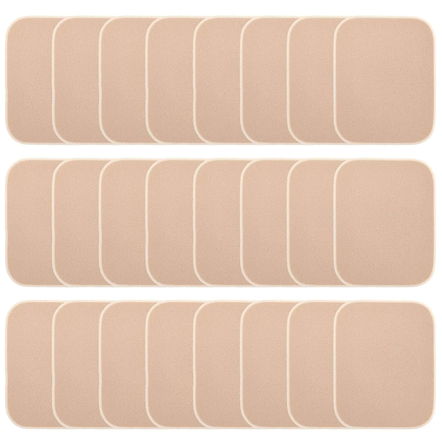 25 Pcs Women's Square Soft Makeup Beauty Eye Face Foundation Blender Facial Smooth Powder Puff Cosmetics Blush Applicators Sponges Use for Dry and Wet