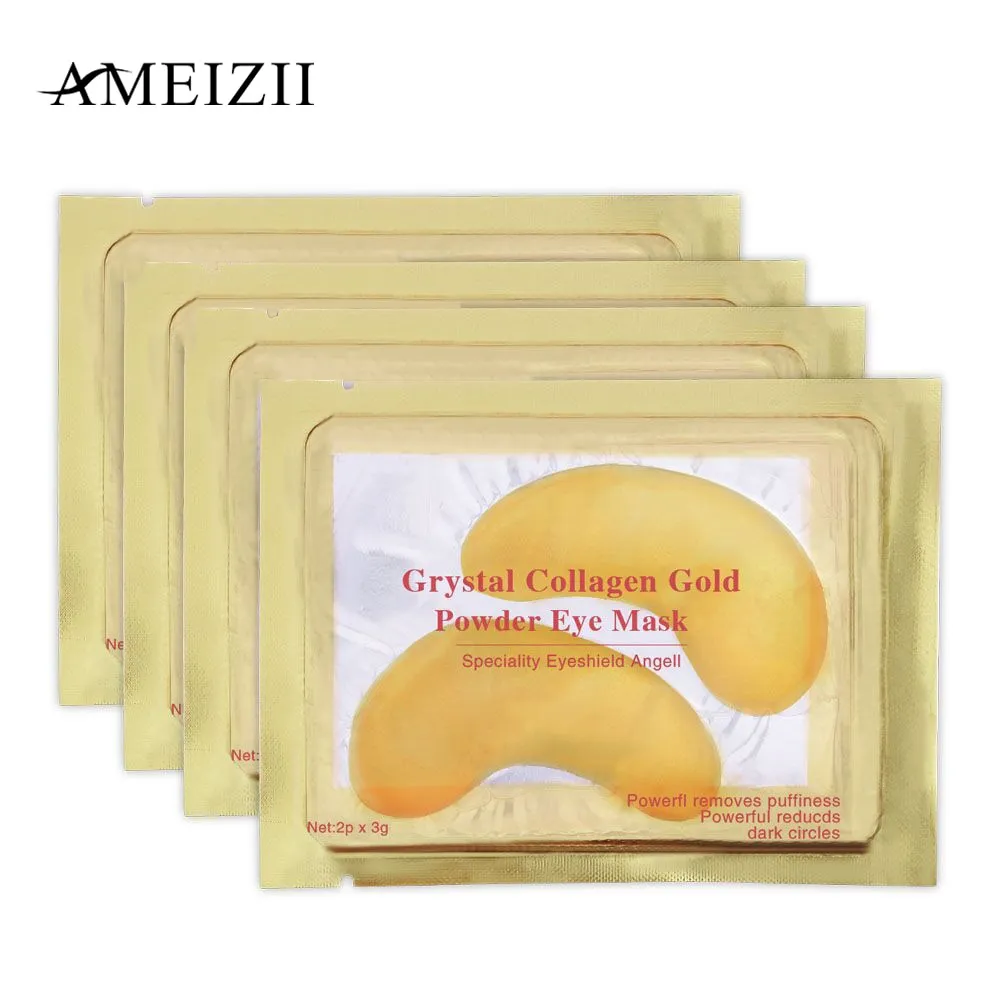 2Pcs=1Pair 24K Gold Crystal Collagen Eye Mask
