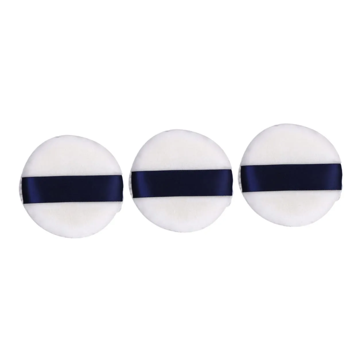 3pcs Fluffy Makeup Powder Puff for Loose Powder Foundation Soft Double-sided Velour for Face Application Gentle Cleaning Soap Water