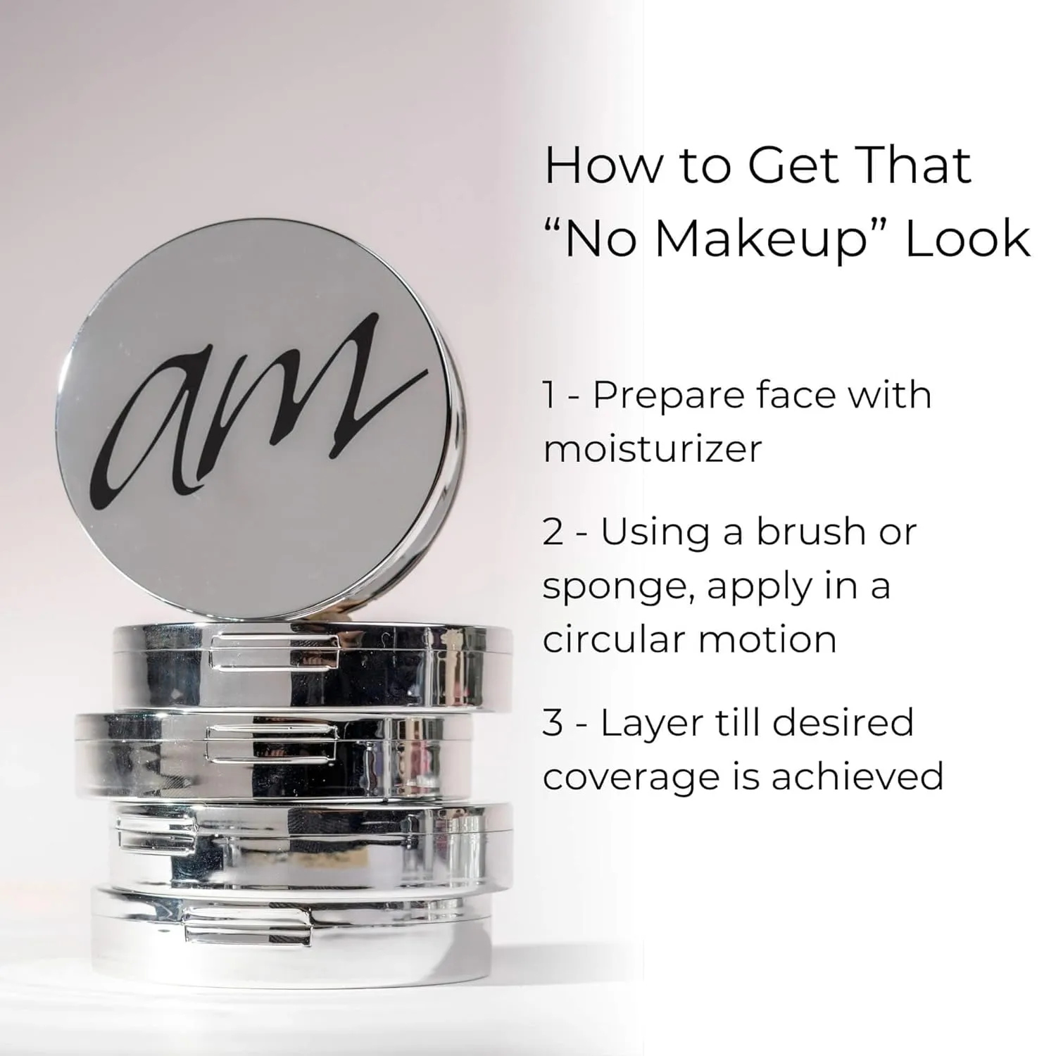 4-in-1 Pressed Foundation Powder with Natural SPF, Concealer & Finishing Powder, Medium to Full Coverage Foundation, Mineral-Based Powder