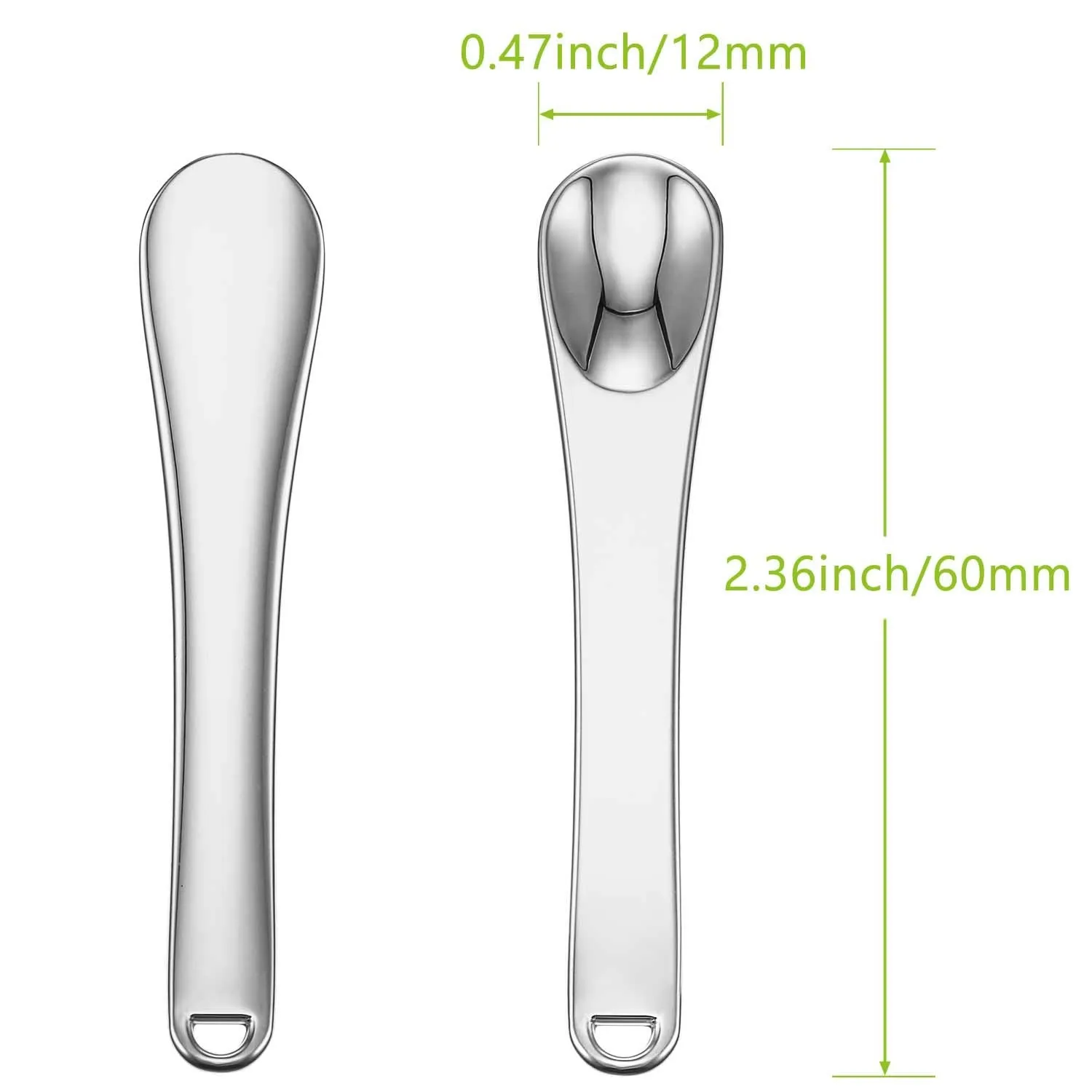 8 Pieces Mask Spatulas Metal Makeup Spatula Applicator Cosmetic Spatulas Mini Beauty Scoop Facial Cream Mask Spoon for Mixing and Sampling (Silver) Silver