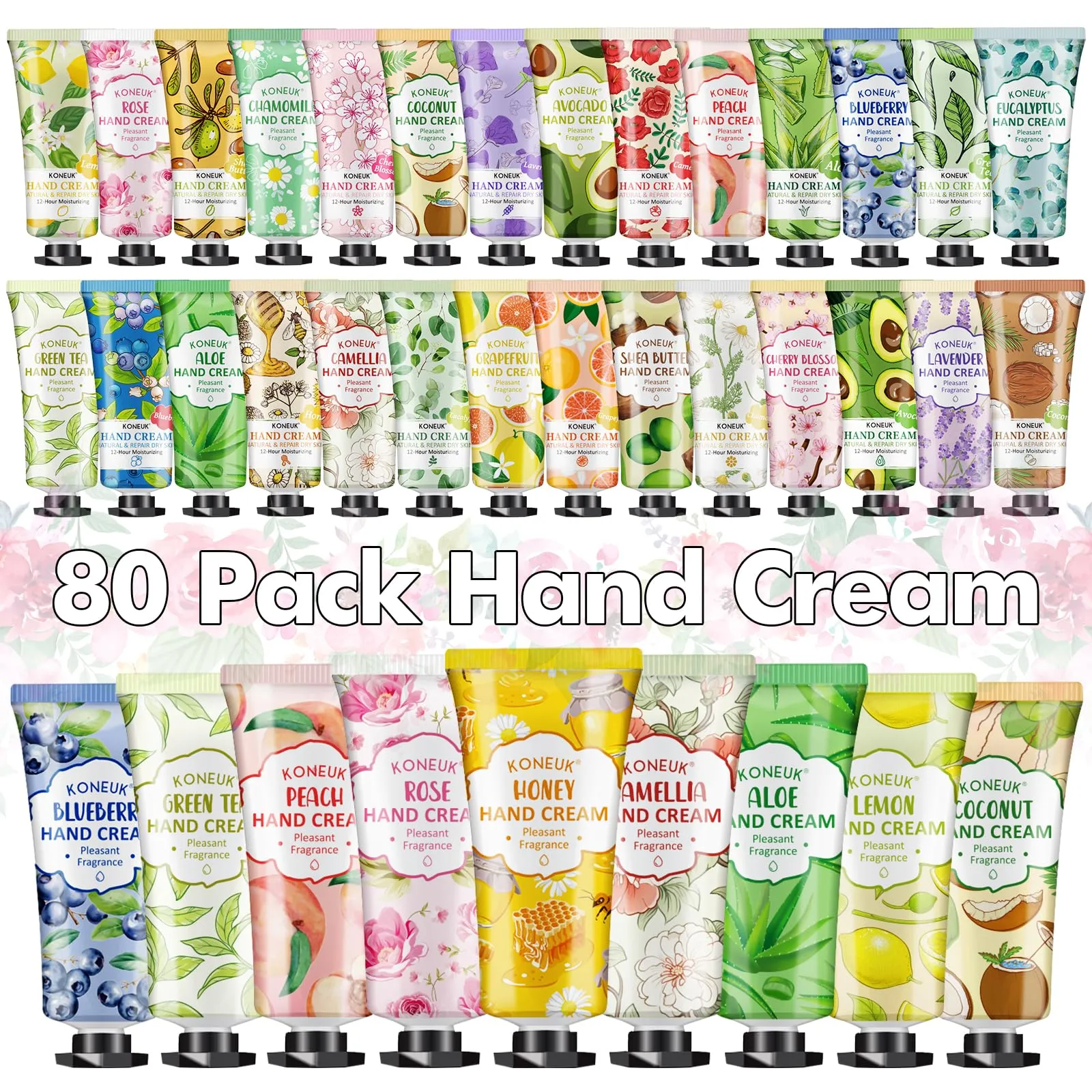80 Pack Hand Cream Christmas Stocking Stuffers Gifts Set For Women, Bulk Hand Lotion Travel Size for Dry Cracked Hands, Mini Hand Cream for Teacher Gifts, Bridal Shower Favors and Thank You Gifts