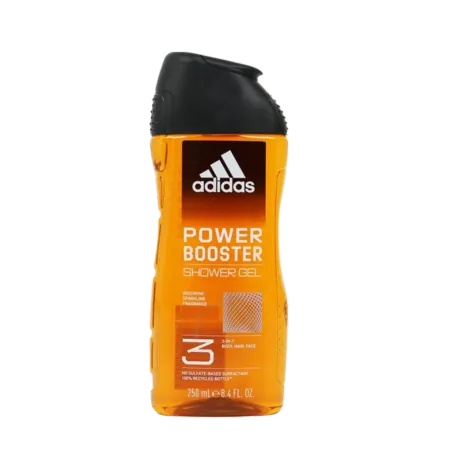 Adidas 3-in-1 Power Booster Shower Gel - 250ml