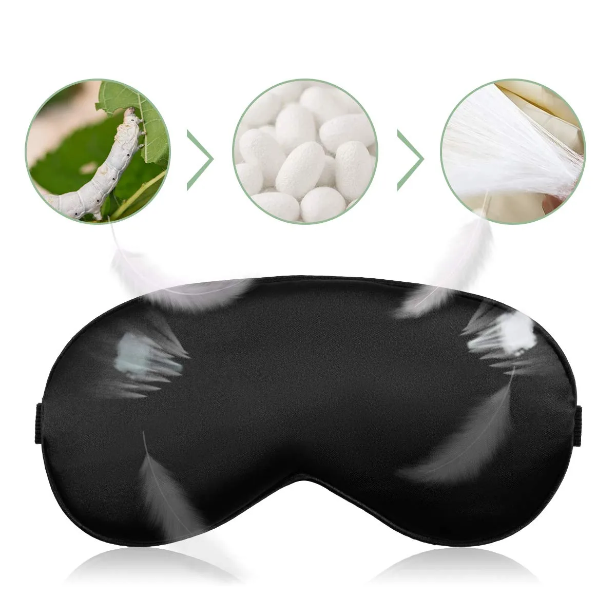 aeekwro Sleep Mask Eye Mask for Sleeping Eye Sleeping Mask for Women Men for Airplane Travel Adjustable Strap