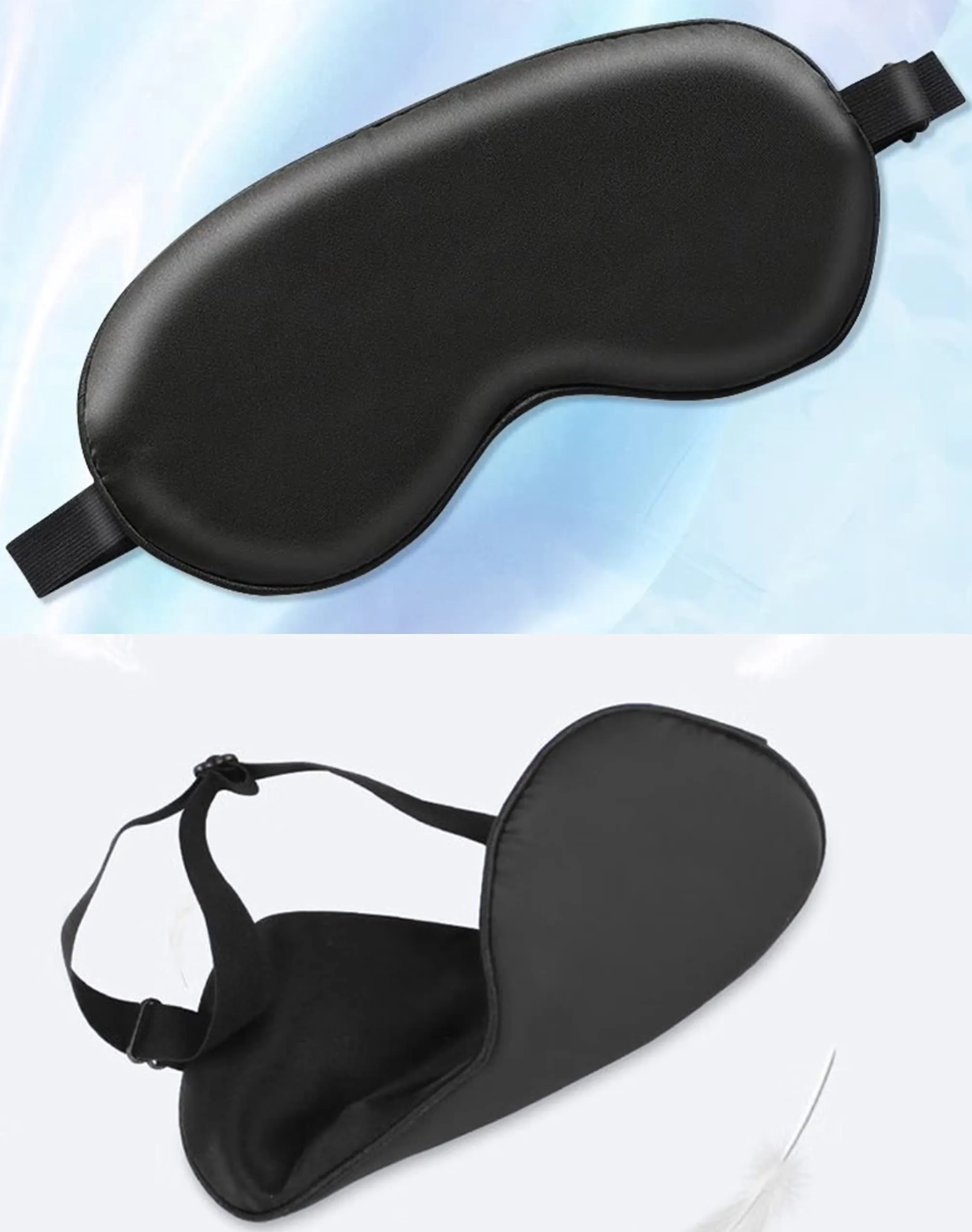 aeekwro Sleep Mask Eye Mask for Sleeping Eye Sleeping Mask for Women Men for Airplane Travel Adjustable Strap