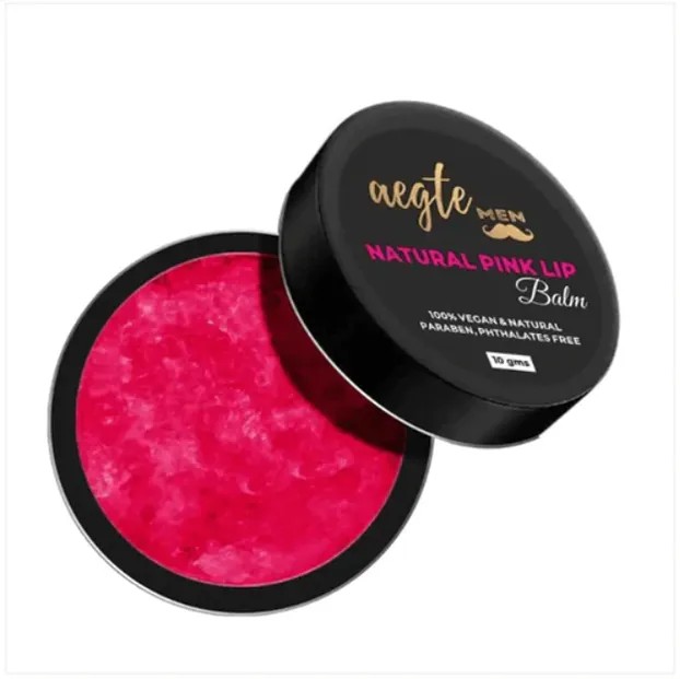 Aegte Men Natural Pink Lip Balm with Beetroot and Tomato