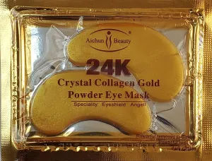 AICHUN BEAUTY 10/20/30/40/100 Pairs Crystal 24K Gold Powder Gel Collagen Eye Mask Sheet Patch, Anti Ageing, Remove Bags, Dark Circles & Puffiness, Skincare, Anti Wrinkle, Moisturising (20)
