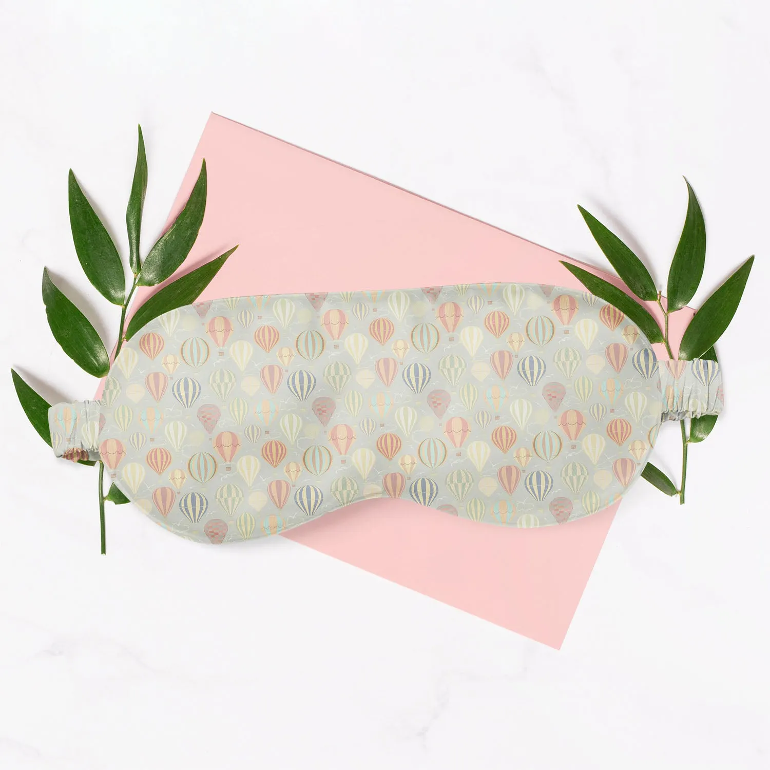 Air Balloons Sleeping Eye Pad Blackout Eye Cover | Soft Anti-Allergic Eco-Friendly Natural Mulberry Silk Fabric
