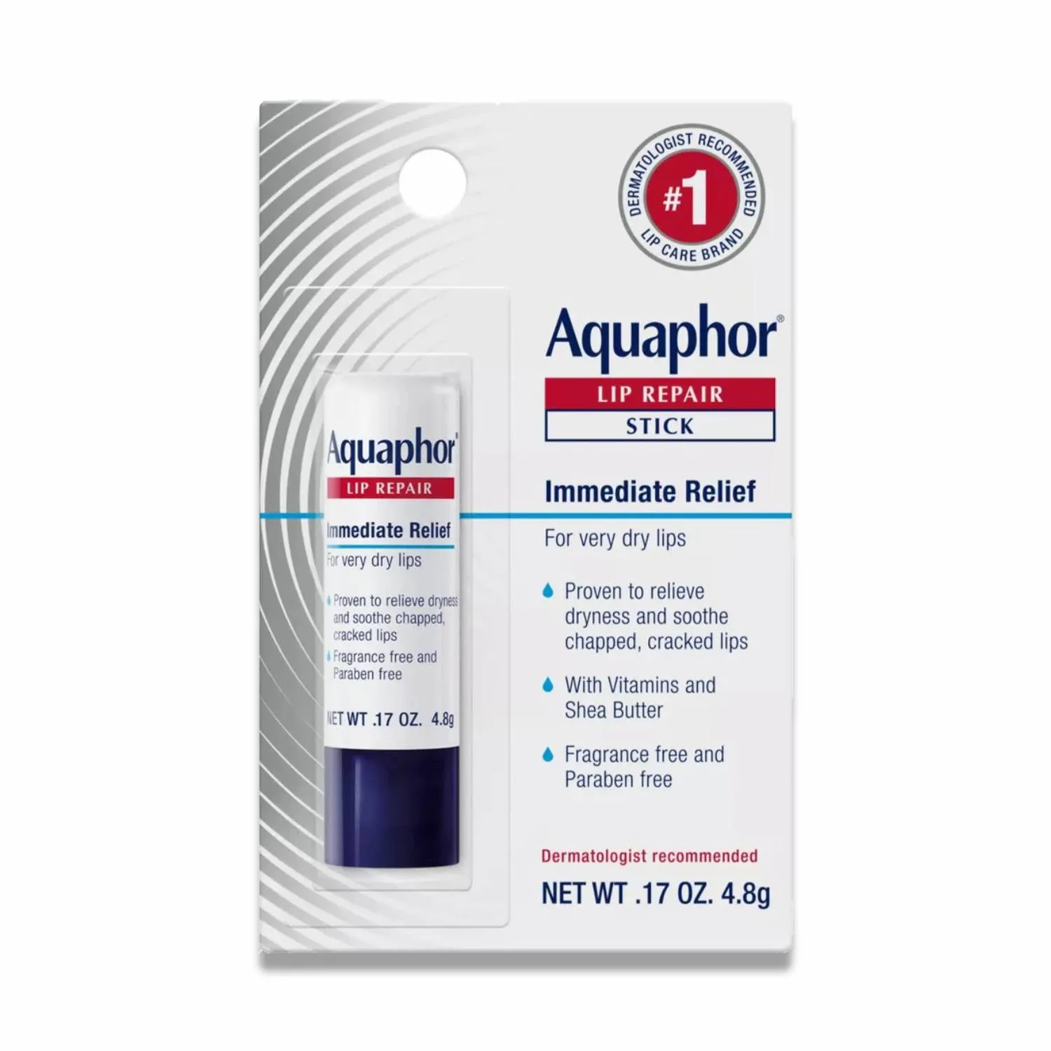Aquaphor - Lip Repair Stick-Single Blister - 0.17 Oz - 12 Pack
