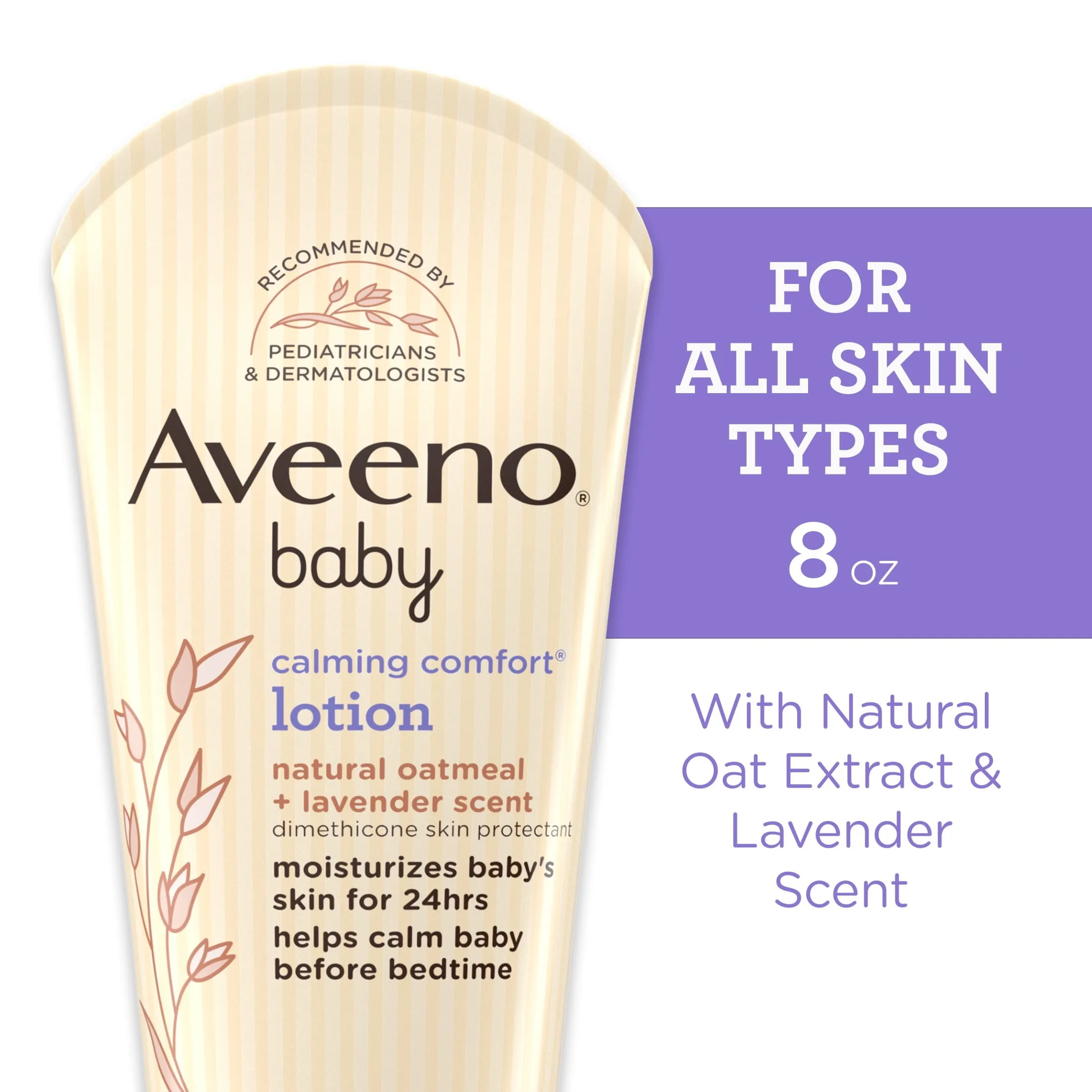 Aveeno Baby Calming Comfort Moisturizing Body Lotion for Baby and Toddler, 8 fl oz