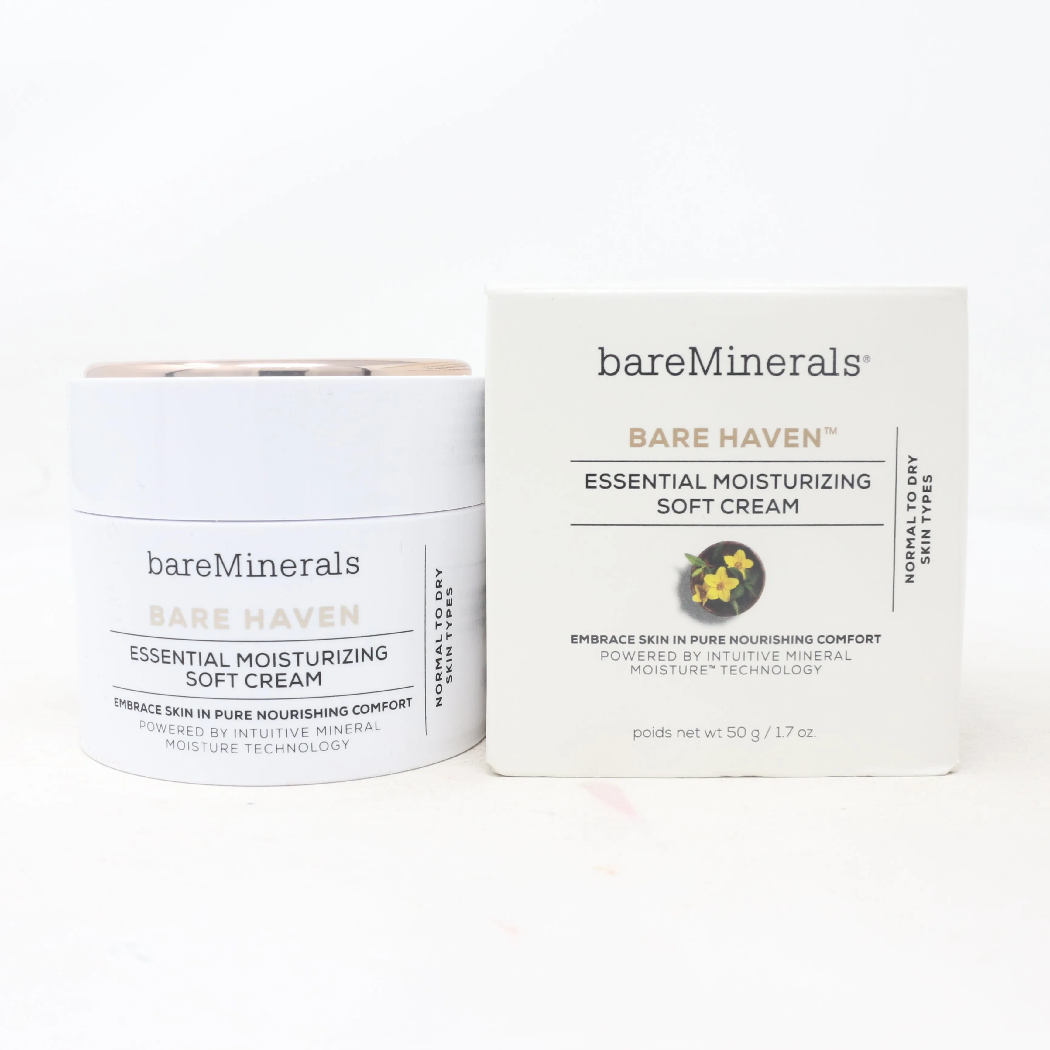 Bareminerals Bare Haven Essential Moisturizing Soft Cream 1.7oz  New With Box
