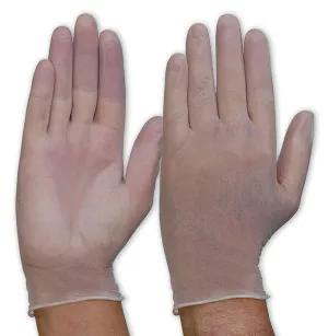 Bastion Disposable Gloves - Vinyl Powder Free - Natural
