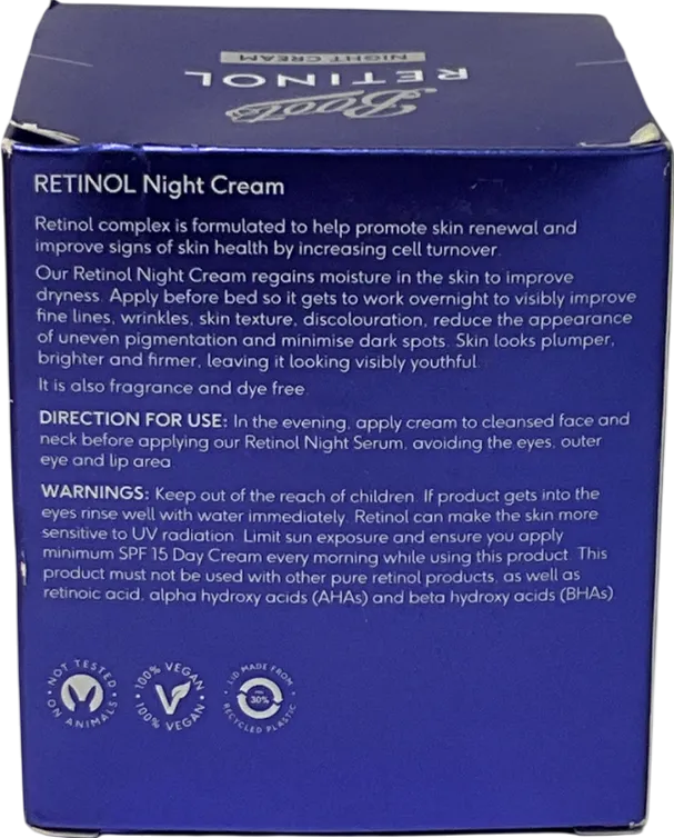 boots Pure Retinol Night Repair Cream 50ml