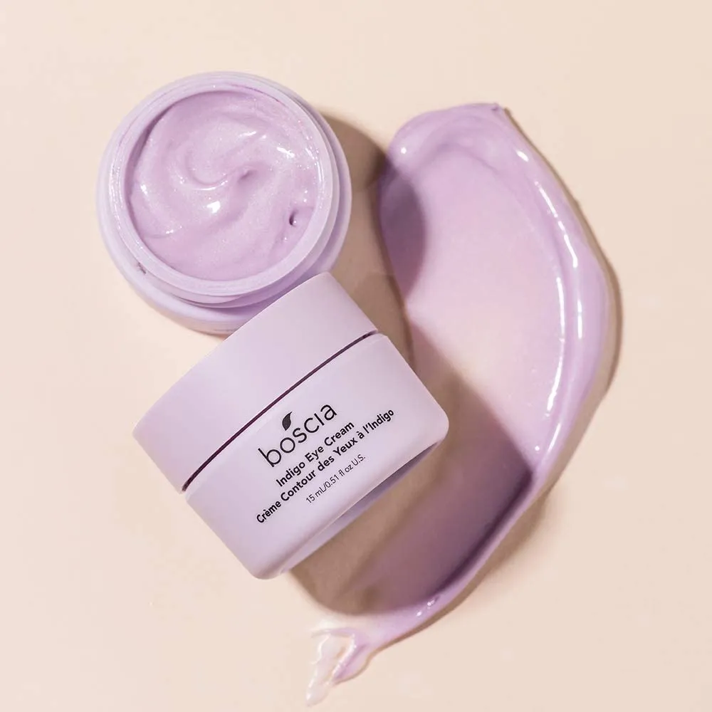 boscia Indigo Eye Cream - Vegan, Cruelty-Free, Natural Skin Care - Eye Cream with Wild Indigo, Fucus Algae & Hyaluronic Acid - For Sensitive Skin & All Skin Types - 0.51 Fl Oz