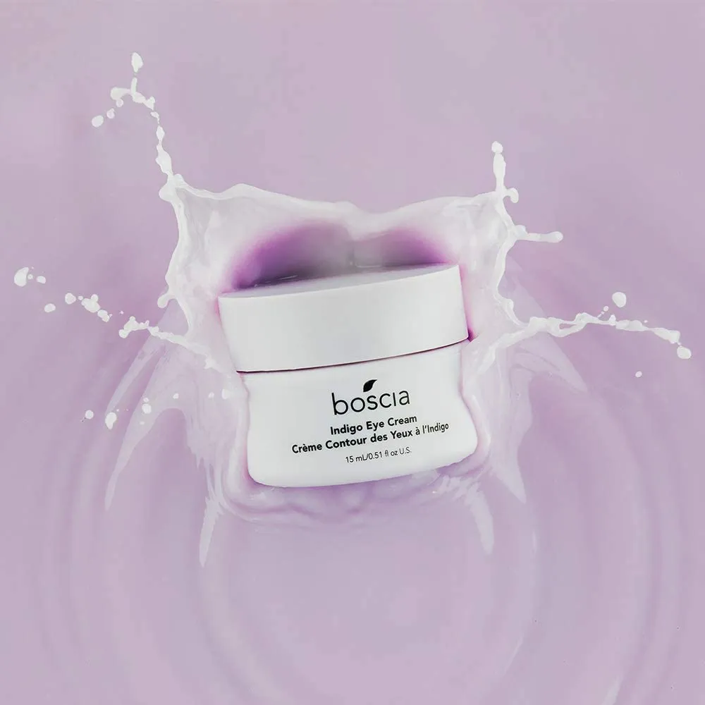 boscia Indigo Eye Cream - Vegan, Cruelty-Free, Natural Skin Care - Eye Cream with Wild Indigo, Fucus Algae & Hyaluronic Acid - For Sensitive Skin & All Skin Types - 0.51 Fl Oz
