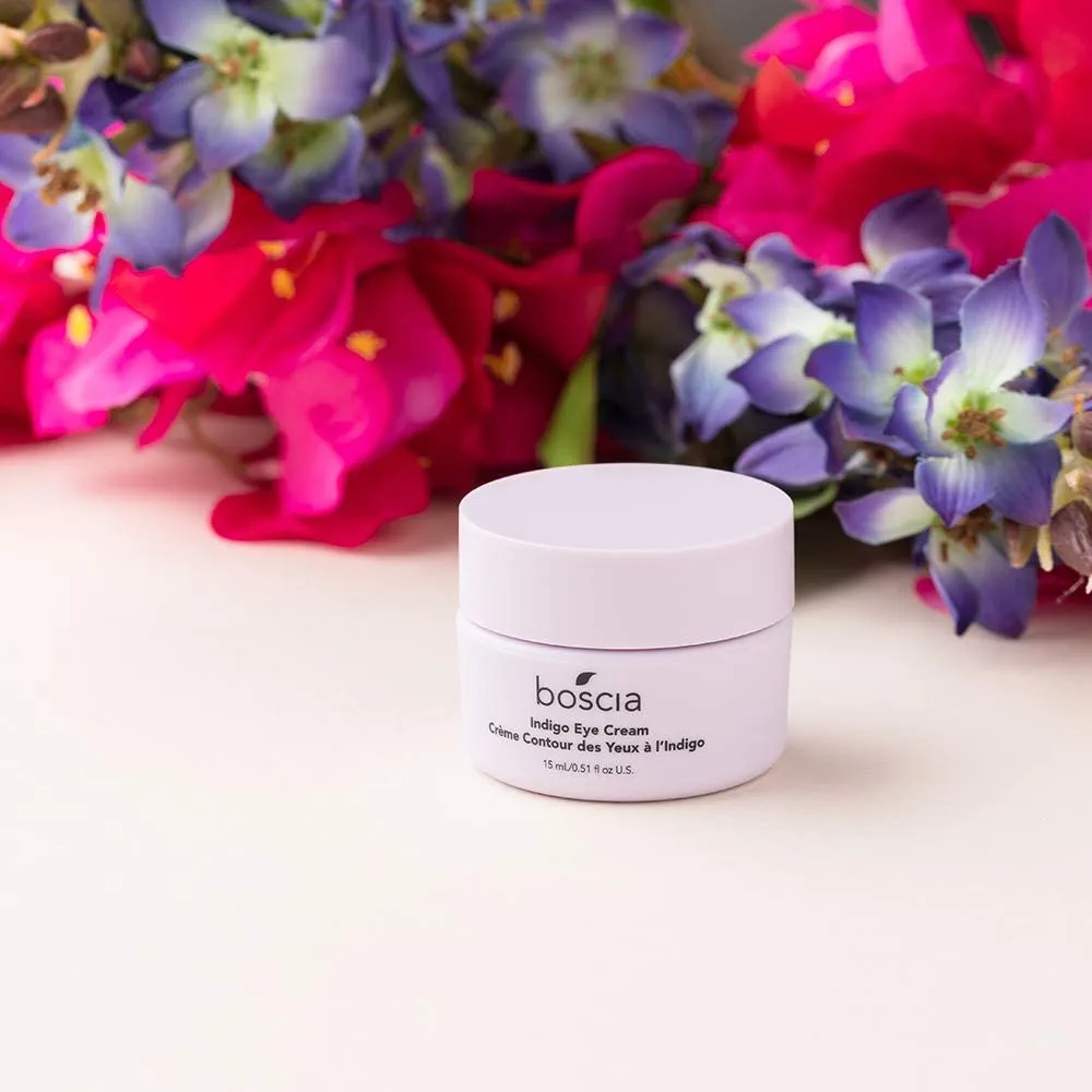 boscia Indigo Eye Cream - Vegan, Cruelty-Free, Natural Skin Care - Eye Cream with Wild Indigo, Fucus Algae & Hyaluronic Acid - For Sensitive Skin & All Skin Types - 0.51 Fl Oz