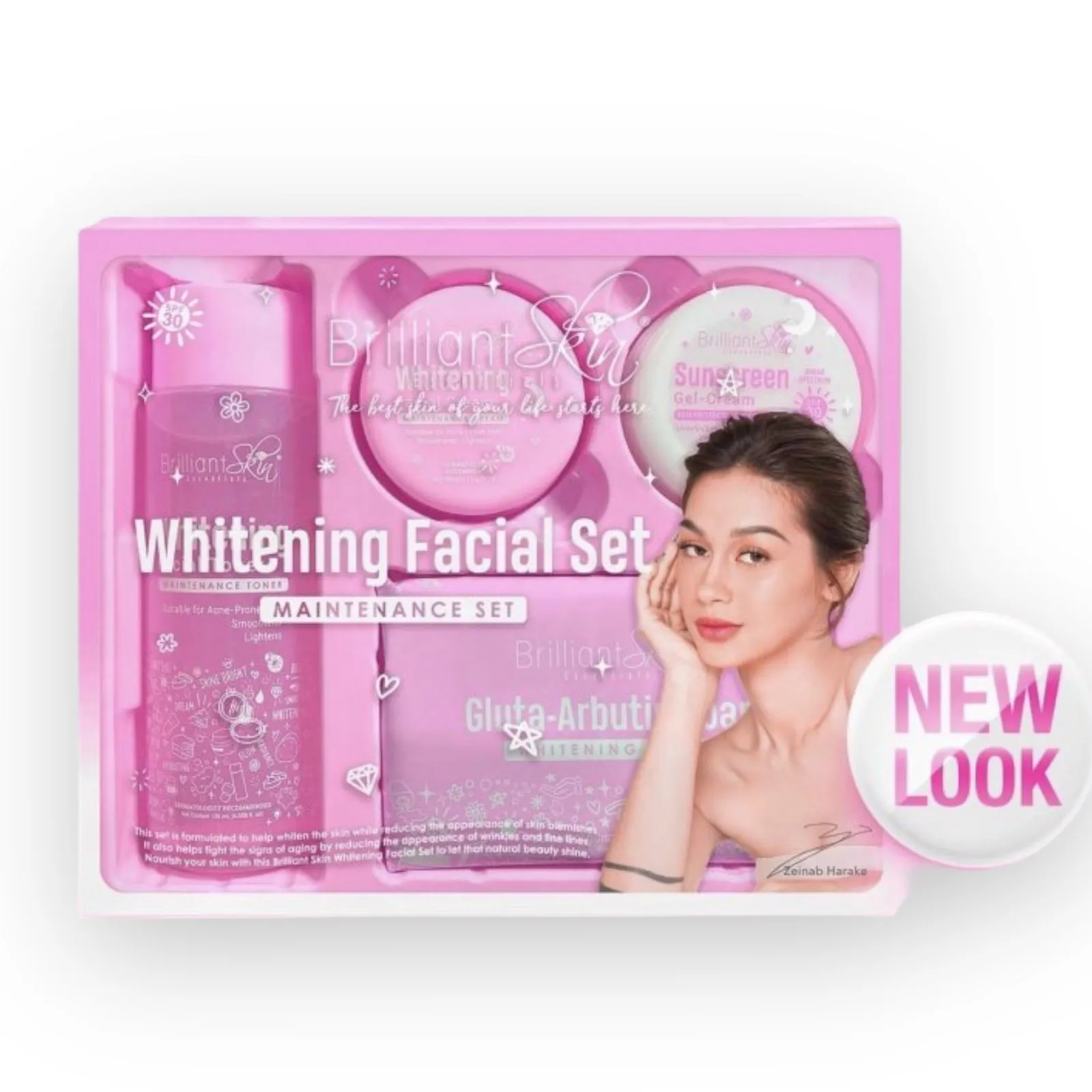 Brilliant Skin Essentials "NEW" Whitening Facial set ( Maintenance set ) - with 120ml toner
