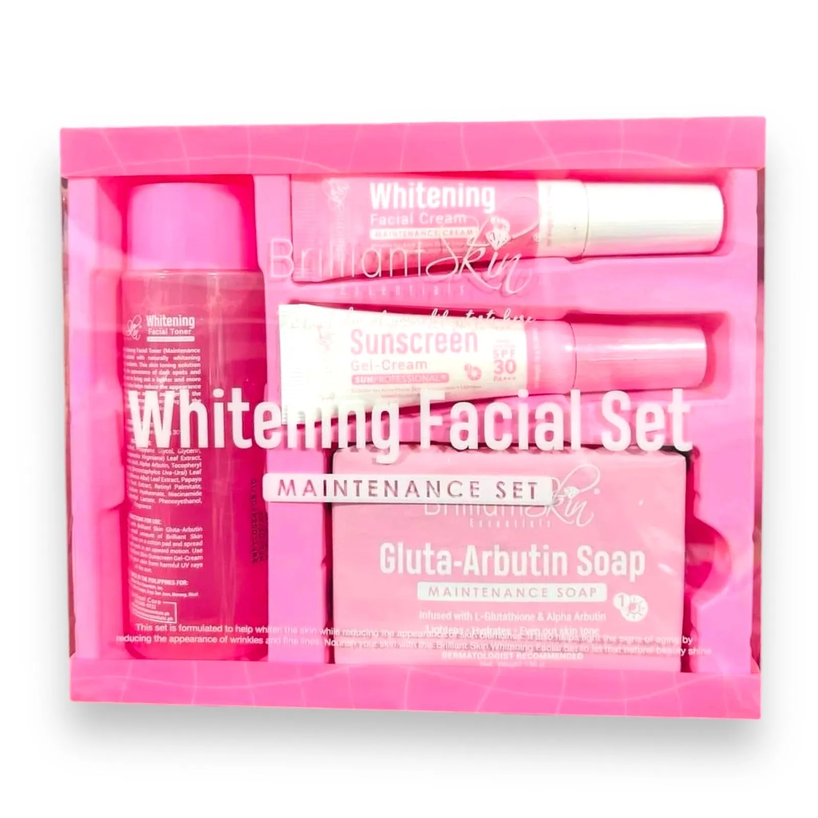 Brilliant Skin Essentials "NEW" Whitening Facial set ( Maintenance set ) - with 120ml toner