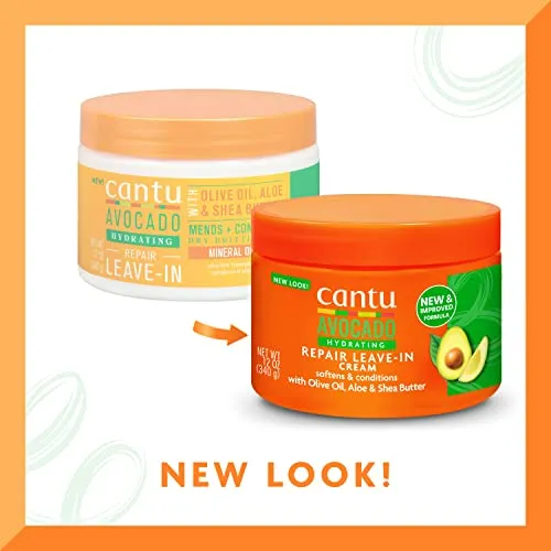 Cantu Avocado Hydrating Leave-In Conditioning Cream, 12 oz (Pack of 2)