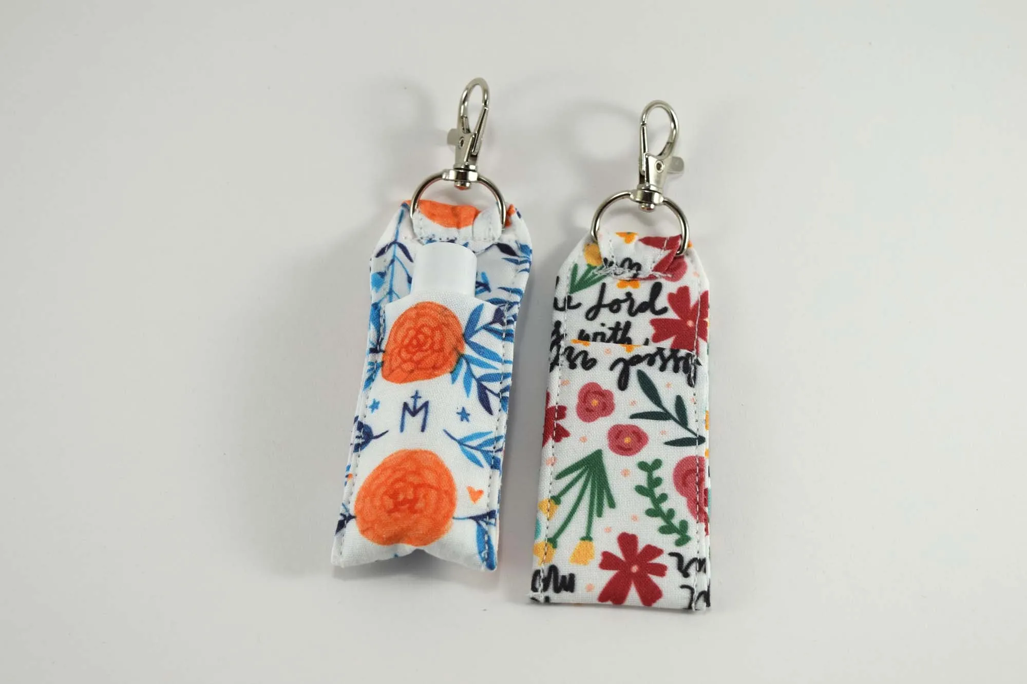 Catholic Chapstick Holder - Floral Hail Mary