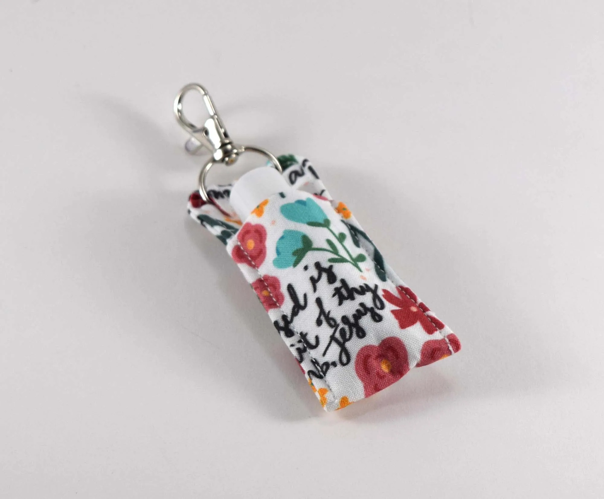Catholic Chapstick Holder - Floral Hail Mary