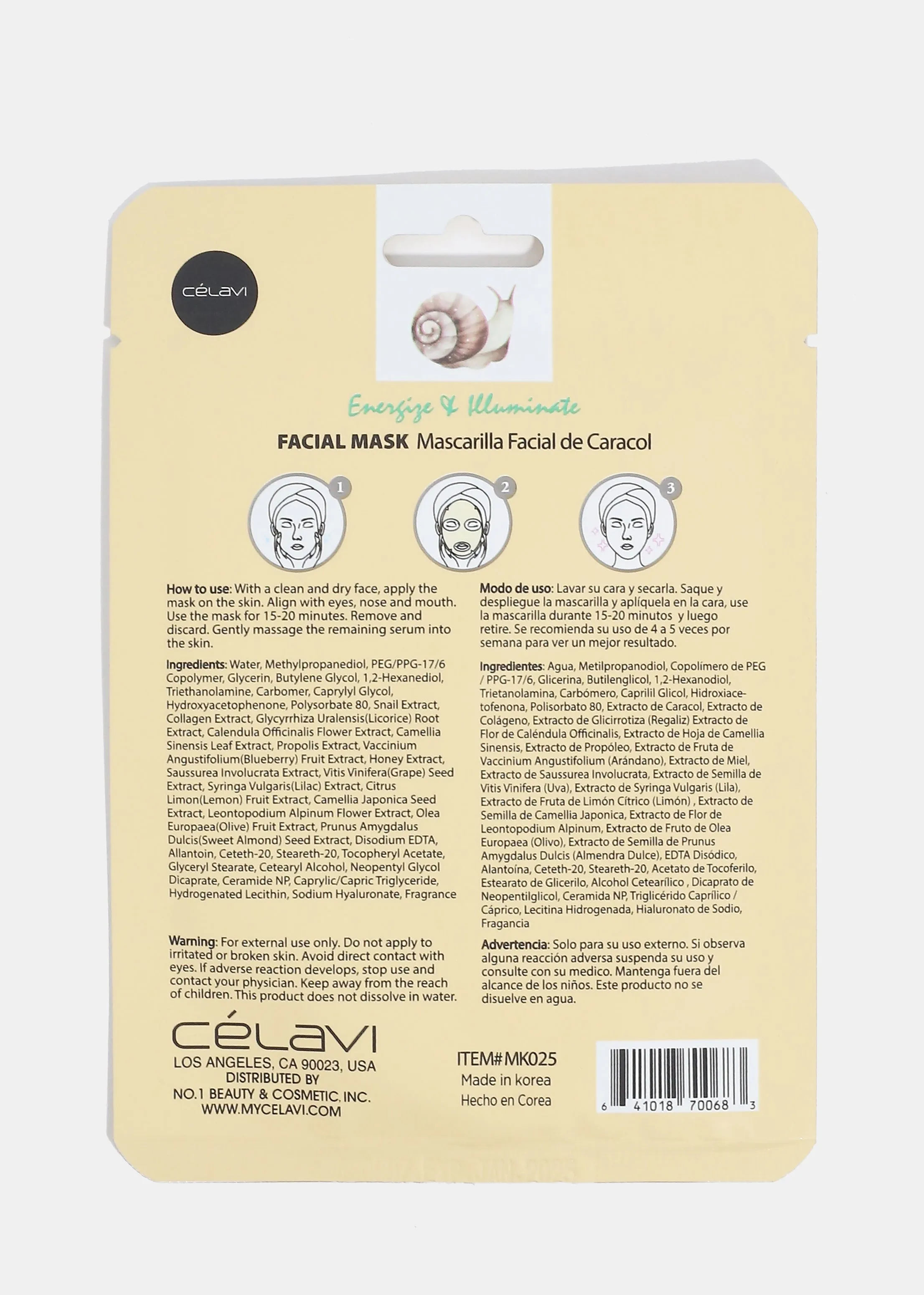 Celavi Snail Sheet Mask