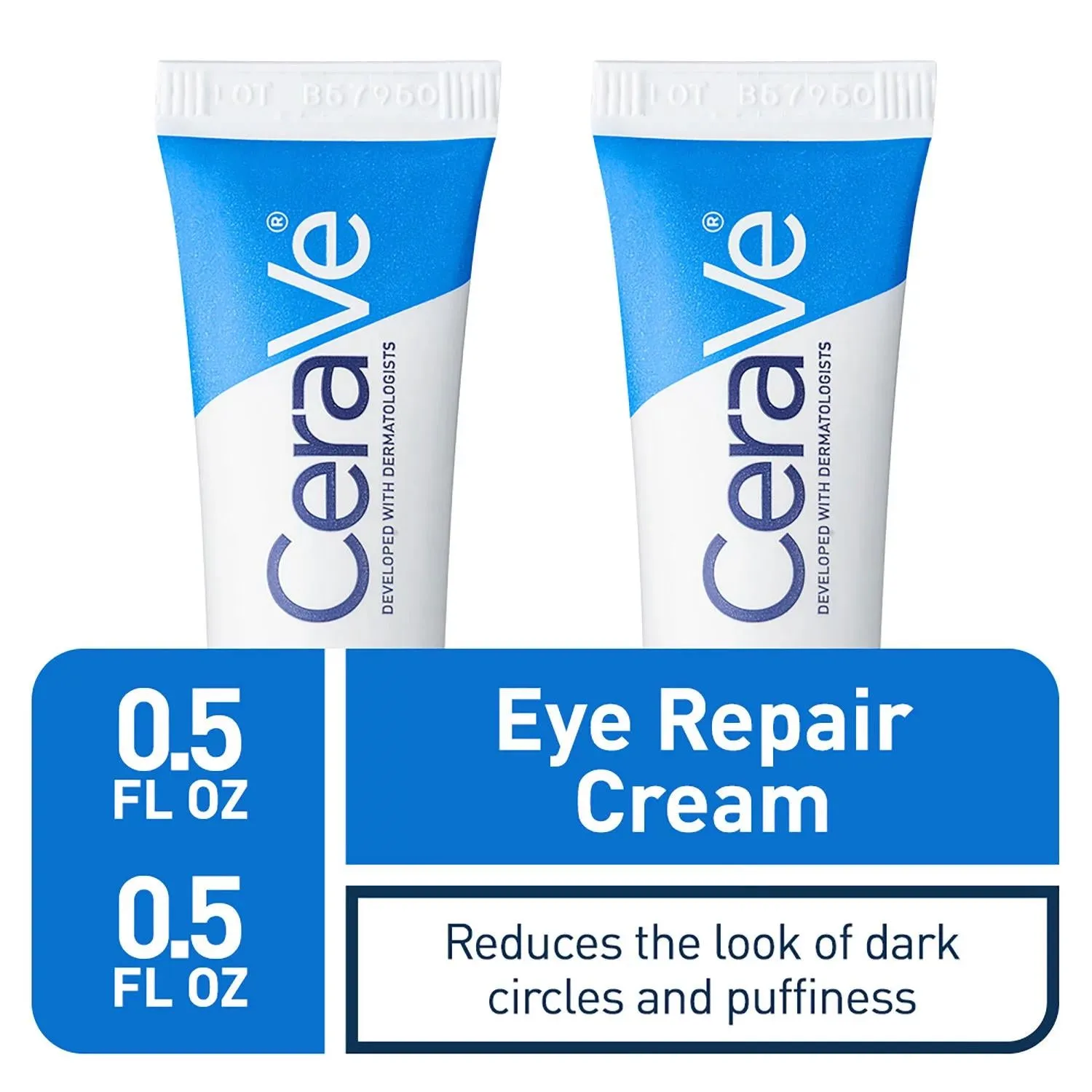 CeraVe Eye Repair Cream for Dark Circles and Puffiness, .5 oz., 2 pk.