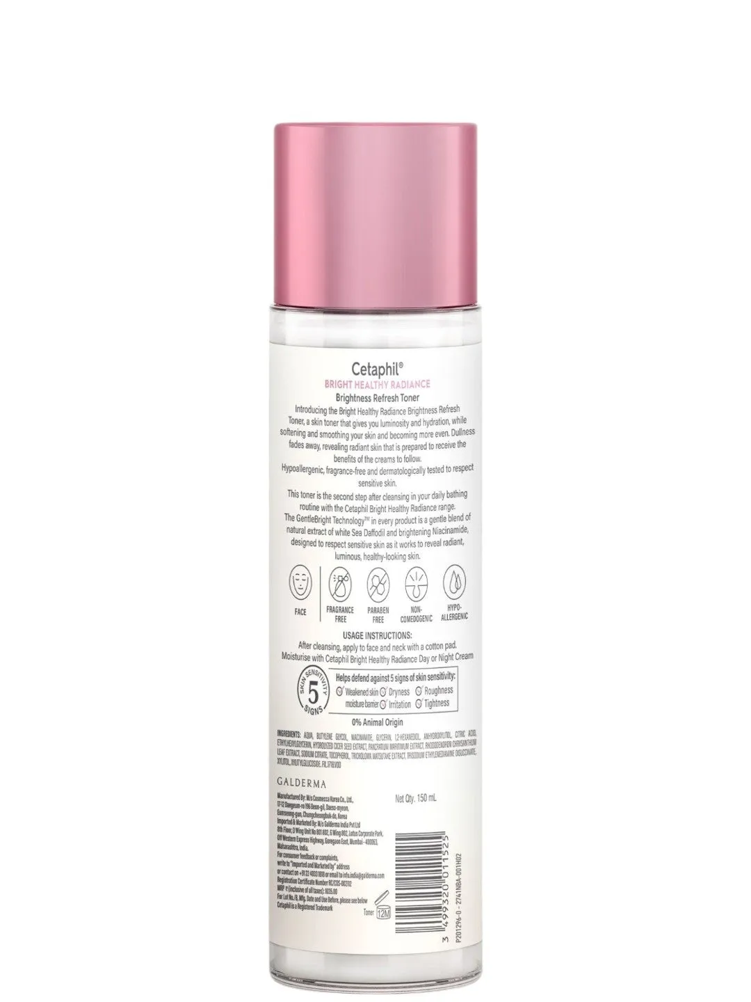 Cetaphil Bright Healthy Radiance Refresh Toner, White, 150 ml