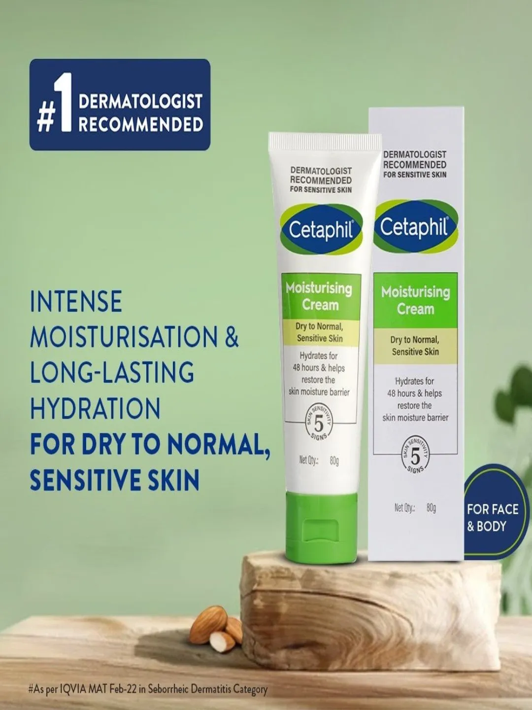 Cetaphil Moisturizing Cream-Dry to Normal Skin (80g)