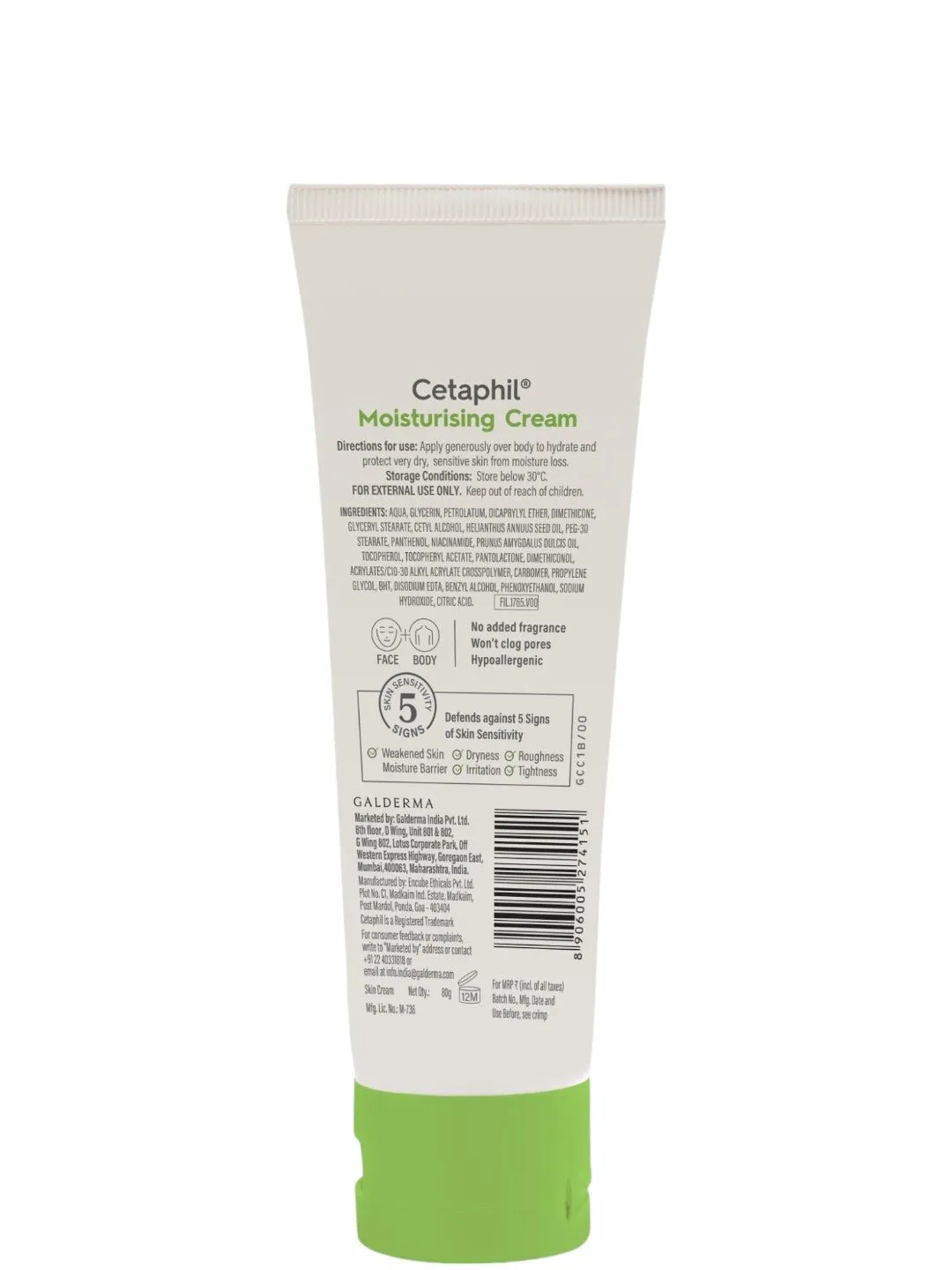 Cetaphil Moisturizing Cream-Dry to Normal Skin (80g)