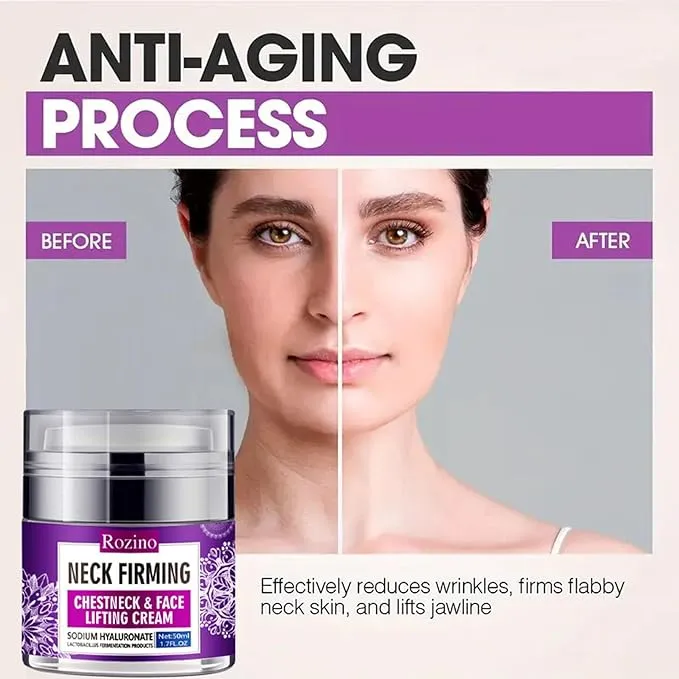 Collagen Face & Neck Tightening Cream,Neck Firming Cream for Reduce Double Chin Neck Firming and Lifting Anti Wrinkle Neck Moisturizer Cream Firm Repair Sagging Skin