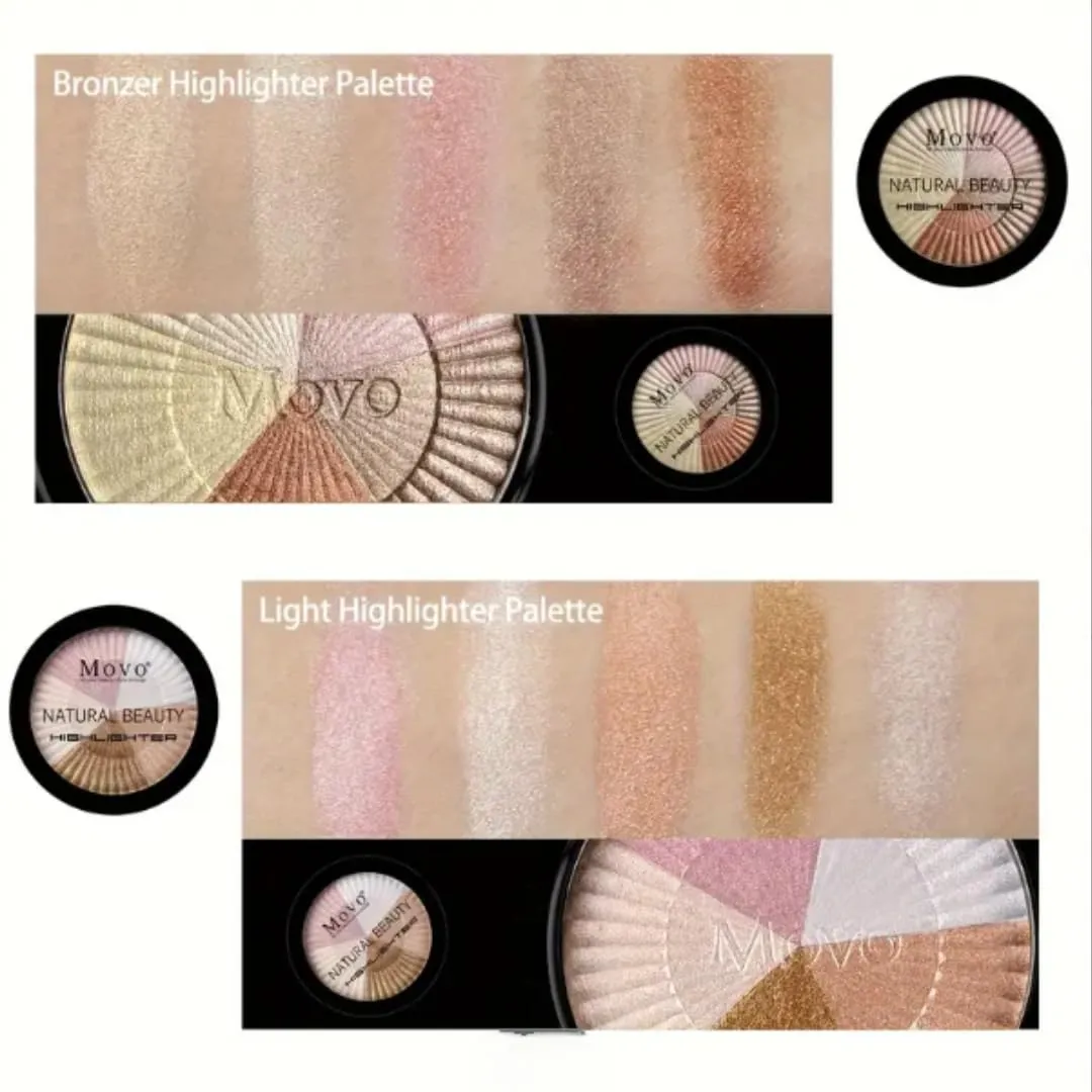 Complete Makeup Kit for Women  Buttercup Setting Powder, Light Highlighter Palette, 8 Brushes, Complimentary Nude Eyeshadow Palette, Nude Shadow Base  All-in-One Professional Cosmetic Set