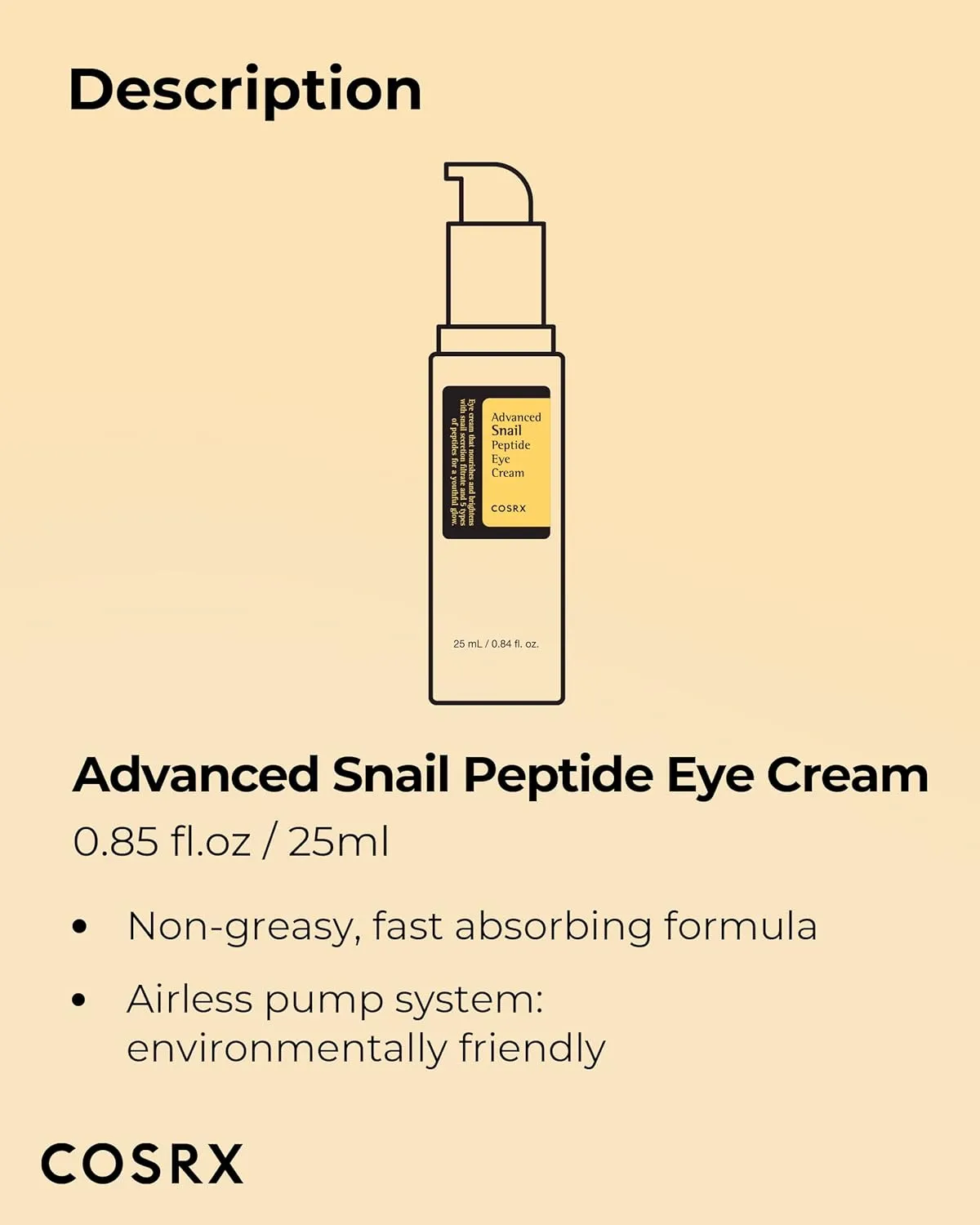 COSRX Snail Eye Cream for Dark Circles - Pinky Cosmetics