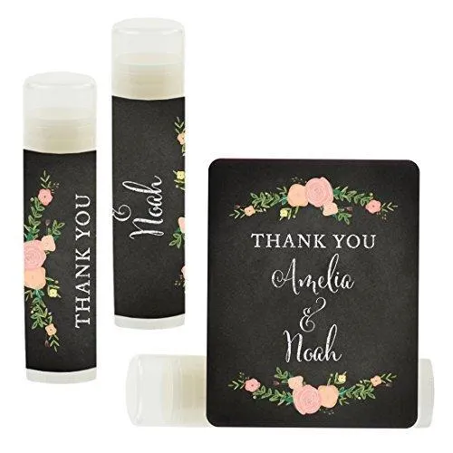 Custom Name Wedding Party Lip Balm Party Favors, Thank You, Bride & Groom