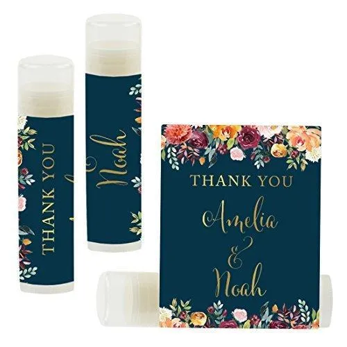 Custom Name Wedding Party Lip Balm Party Favors, Thank You, Bride & Groom
