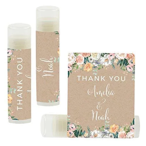 Custom Name Wedding Party Lip Balm Party Favors, Thank You, Bride & Groom