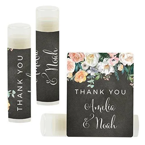 Custom Name Wedding Party Lip Balm Party Favors, Thank You, Bride & Groom