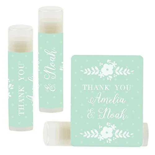 Custom Name Wedding Party Lip Balm Party Favors, Thank You, Bride & Groom