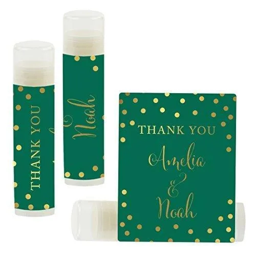 Custom Name Wedding Party Lip Balm Party Favors, Thank You, Bride & Groom