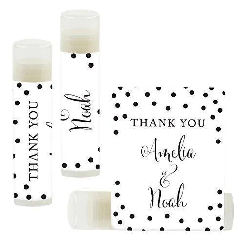 Custom Name Wedding Party Lip Balm Party Favors, Thank You, Bride & Groom
