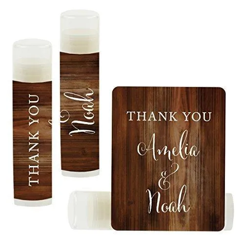 Custom Name Wedding Party Lip Balm Party Favors, Thank You, Bride & Groom