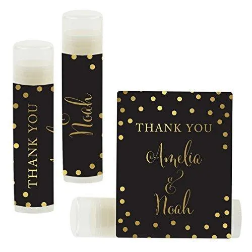 Custom Name Wedding Party Lip Balm Party Favors, Thank You, Bride & Groom