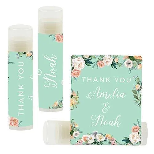 Custom Name Wedding Party Lip Balm Party Favors, Thank You, Bride & Groom
