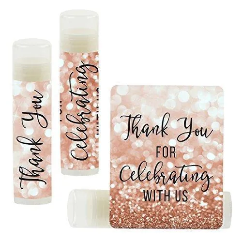Custom Name Wedding Party Lip Balm Party Favors, Thank You, Bride & Groom