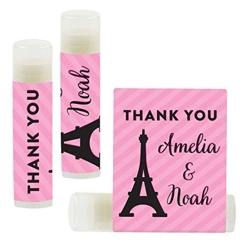Custom Name Wedding Party Lip Balm Party Favors, Thank You, Bride & Groom