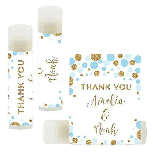 Custom Name Wedding Party Lip Balm Party Favors, Thank You, Bride & Groom